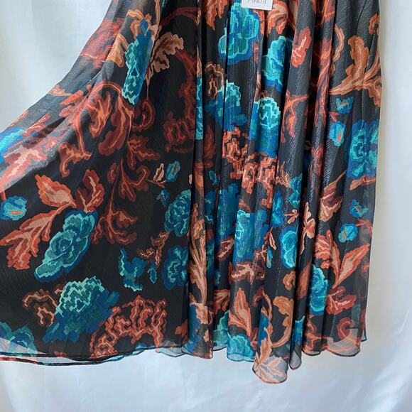 Parker Emily Dark Floral Maxi Skirt‎ Women XL Teal Cottagecore Whimsigoth NWT - Picture 5 of 11